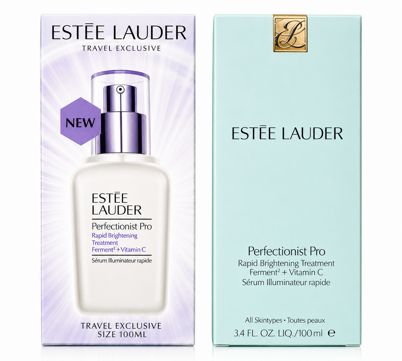 Estée Lauder Perfectionist Pro serum bottle and packaging on a white background