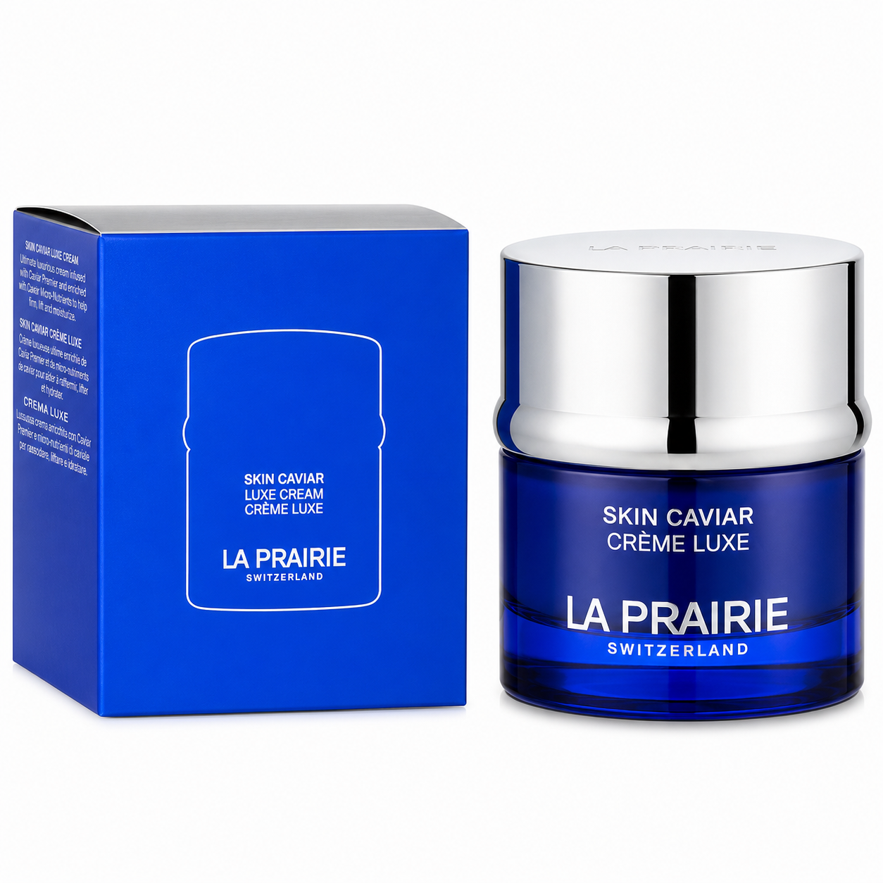 La Prairie Skin Caviar Crème Luxe jar and packaging on a white background