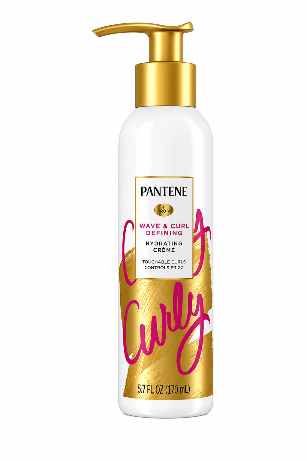 Pantene Curly hair care product on a white background