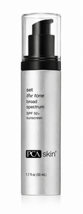 PCA Skin sunscreen bottle on a white background