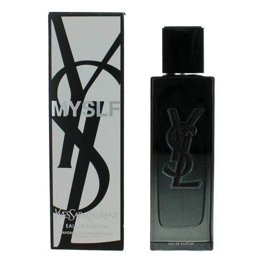 YSL perfume bottle and packaging on a white background