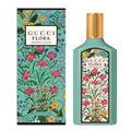 Gucci Flora perfume bottle and packaging with floral design