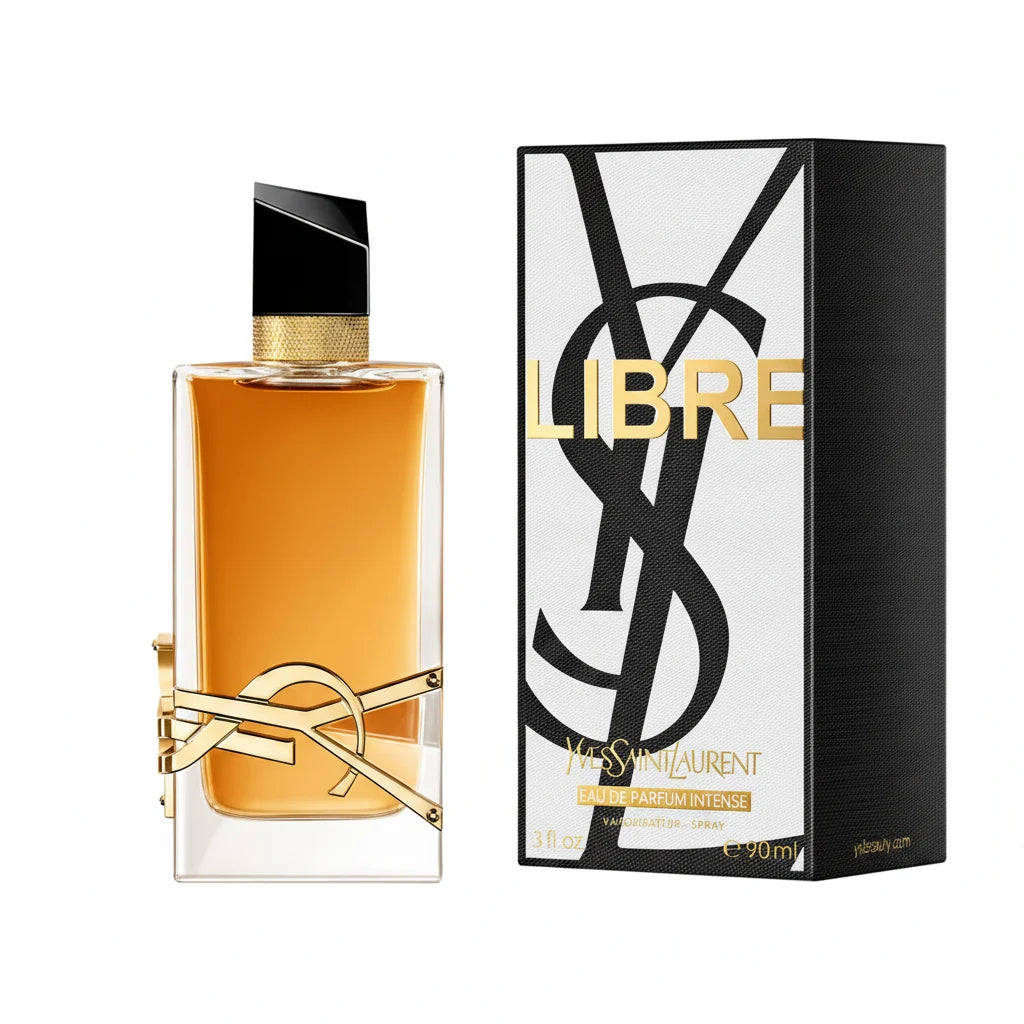 YSL Libre perfume bottle and packaging on a white background